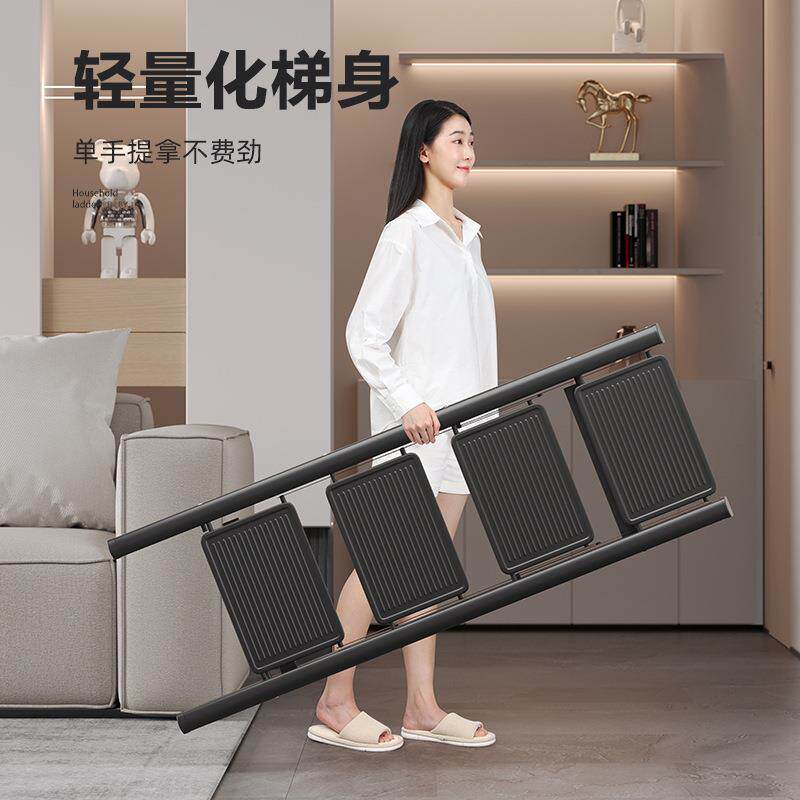 款梯子家用人字梯多功能折叠梯子伸缩楼梯加厚铝合金家用梯子