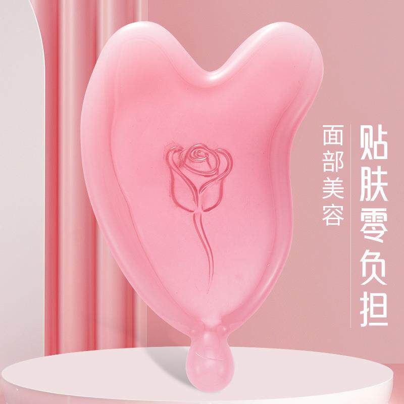 玫瑰花按摩板精油养肤提拉紧致板脸部拨筋非刮痧面部专用工具礼物
