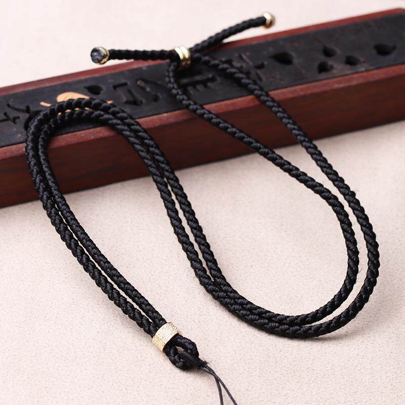 金扣龙纹挂绳diy翡翠玉佛水晶高档粗款可调节龙纹吊坠挂脖绳