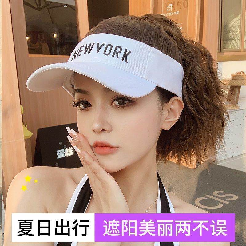 假发帽子一体女百搭遮阳帽马尾假发带头发帽造型棒球鸭舌帽子礼物