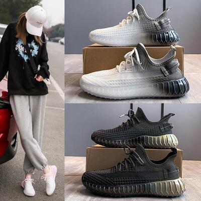 椰子鞋2027情侣款透气学生350跑步鞋渐变男女同款飞织运动鞋Y礼物