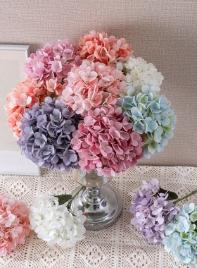 马卡龙绣球仿真花INS风植物盆景仿真婚庆装饰品花墙玫瑰花MW66773