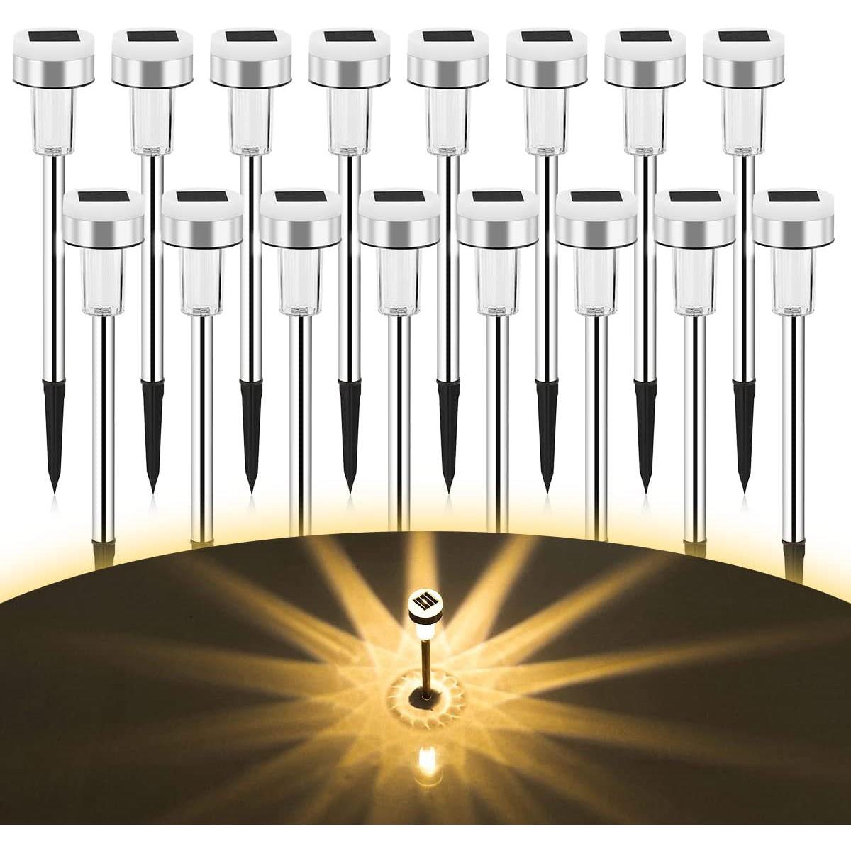 新款太阳能草坪灯引路点缀小夜灯不锈钢小管灯景观庭院灯户外防雨