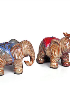 直供陶瓷工艺品摆件餐桌客厅装饰桌面动物储蓄罐小摆件定制