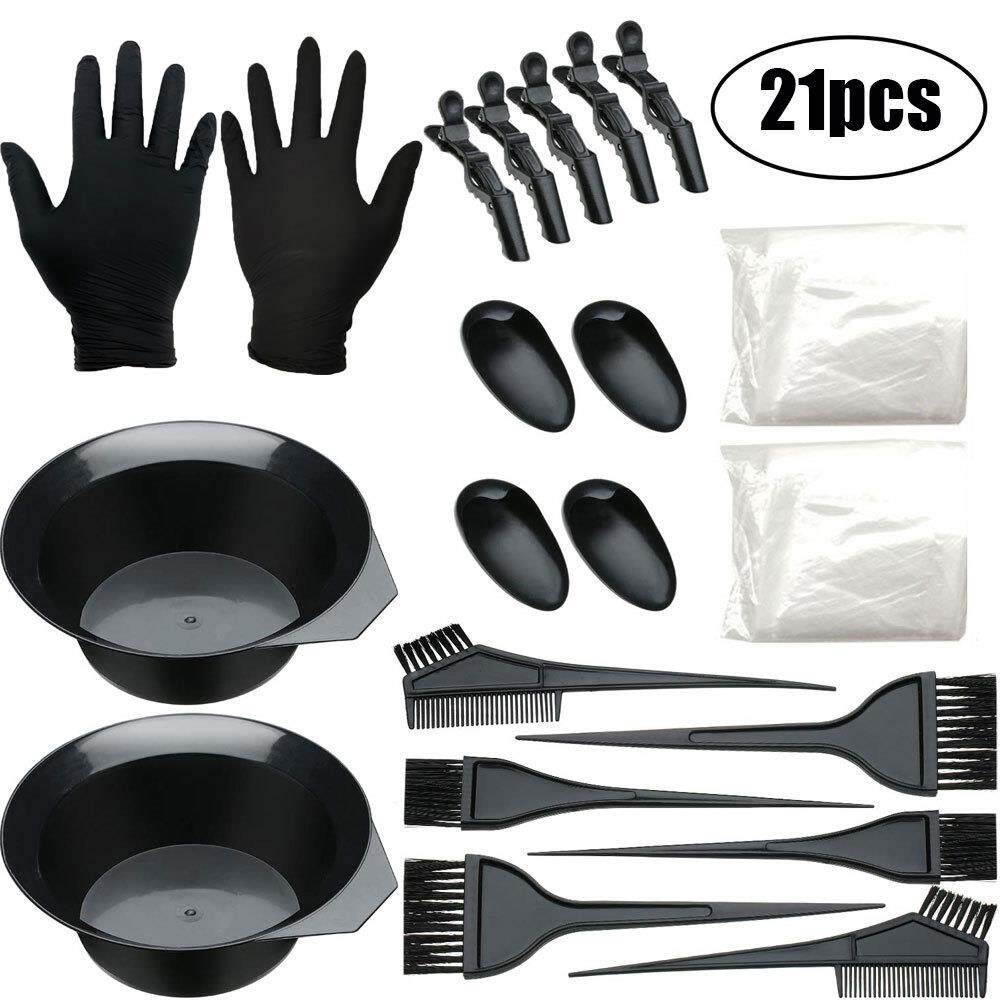 热销21件焗油染发工具套装美发披肩一次性染发围布染发碗染发礼物