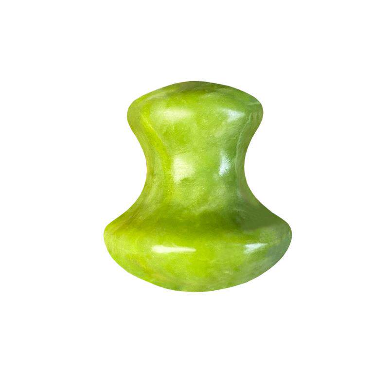 玉石蘑菇按摩器粉晶刮痧脸部拨筋棒玉石滚轮器刮痧套装礼物