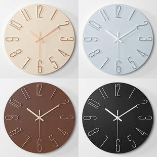 装 钟表客厅挂钟简约挂墙家用创意时钟时尚 饰鐘12寸30CMwall clock