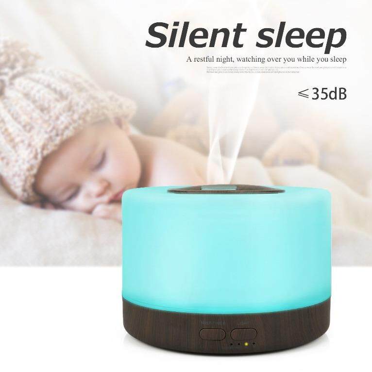 家用迷你七彩扩香机木纹大容量喷香小夜灯蓝牙音箱加湿器礼物