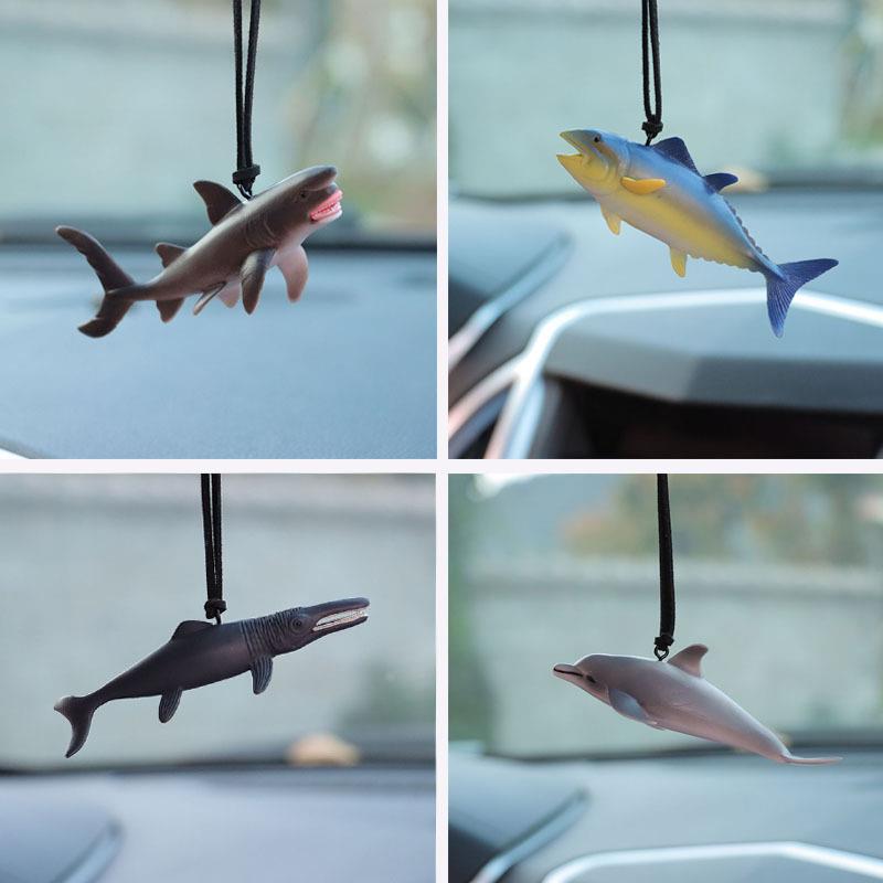 鲨鱼金枪鱼海豚汽车装饰用品汽车后视镜挂件挂饰吊坠摆件