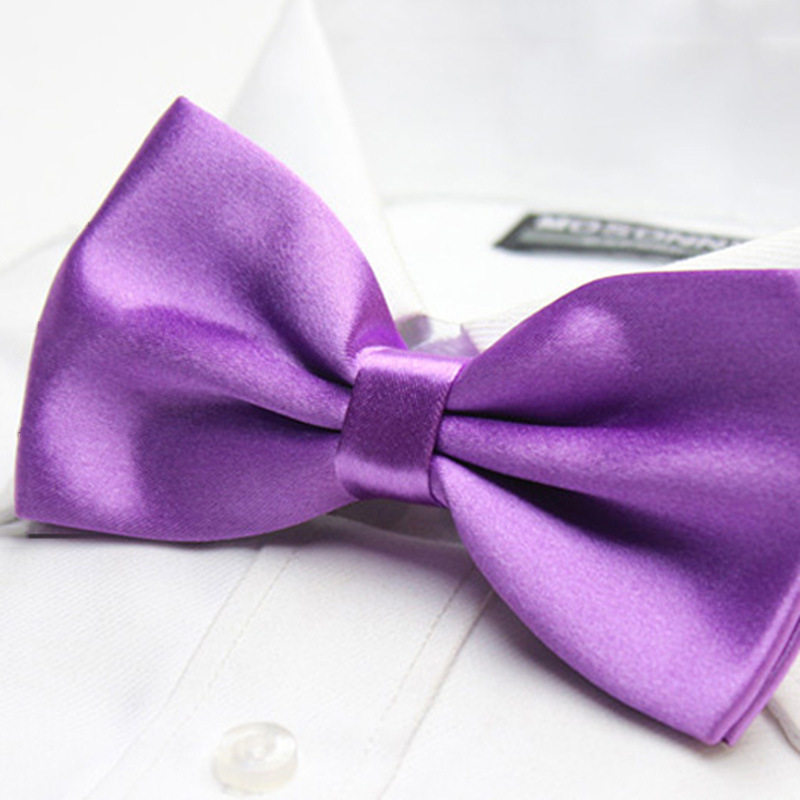 色三折涤丝领结男红色新郎领结正装个性英伦女婚礼伴郎团蝴蝶结