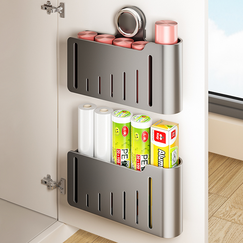 吸盘式厨房垃圾袋收纳神器免打孔