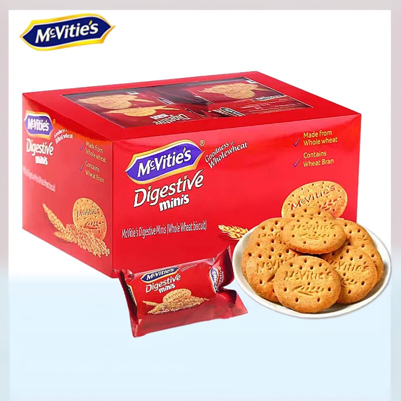 Mcvities麦维他全麦消化饼进口原味390g盒装饱腹休闲小零食