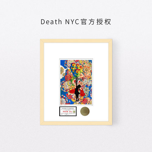 DeathNYC亲签限量版画班克斯气球女孩潮流装饰画客厅玄关挂画