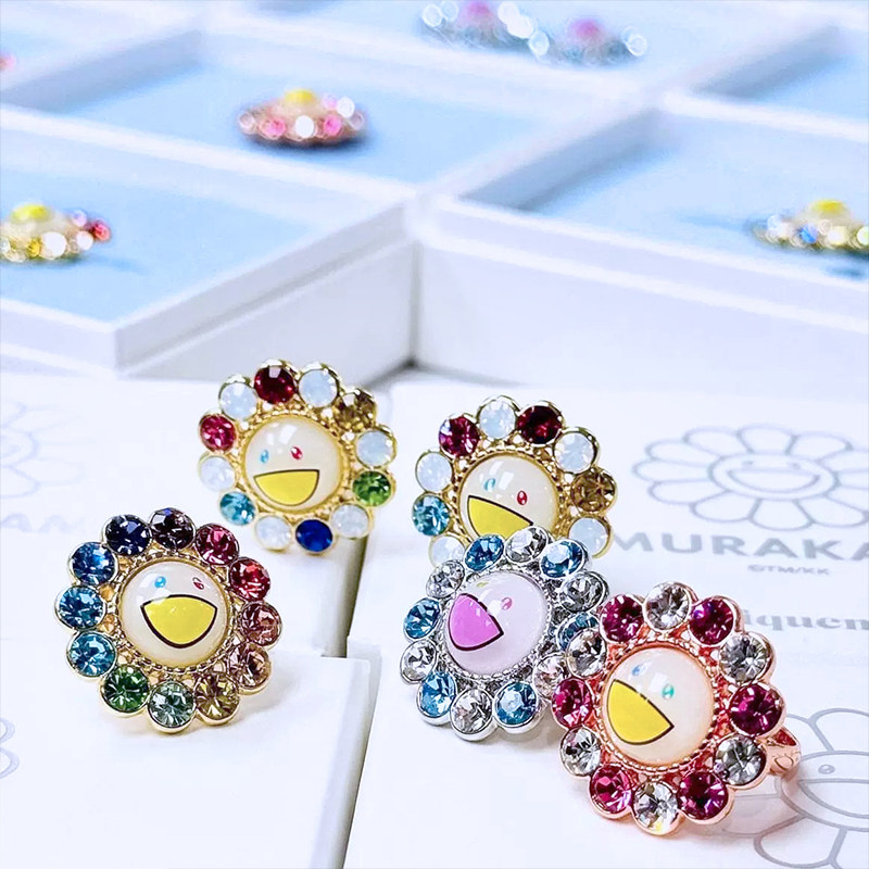 个展限定太阳花耳饰胸针戒指