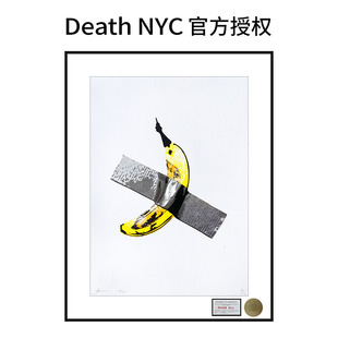 DeathNYC亲签限量版 饰画波普艺术客厅卧室挂画 画黄香蕉装