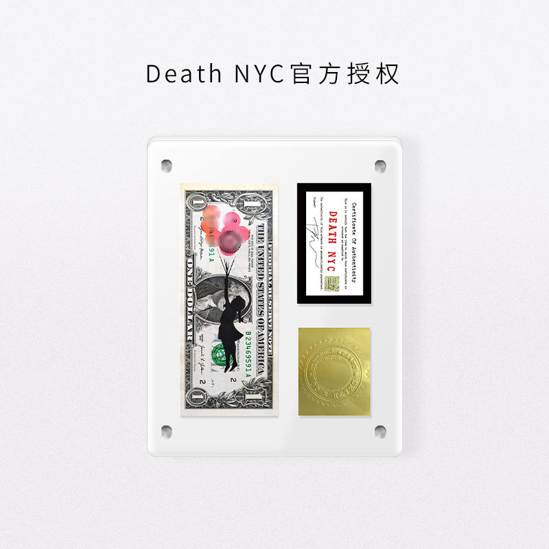 Death NYC美金限量版画气球女孩潮流装饰画客厅卧室桌面摆件摆台