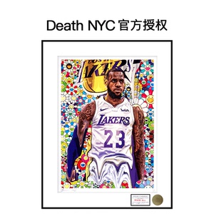 DeathNYC限量亲签版画NBA詹姆斯