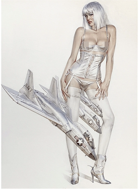 空山基亲签限量版画正品女工绍特
