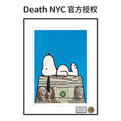 画史努比装 Death NYC签名限量版 饰画可爱简约客厅玄关潮流挂画