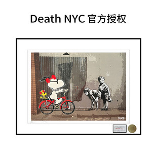 DeathNYC版画 签名限量版史努比装饰画 班克斯潮流艺术装饰画