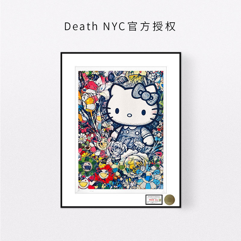 hellokitty猫装饰画DeathNYC版画