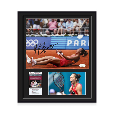 郑钦文亲笔签名奥运会中国队照片