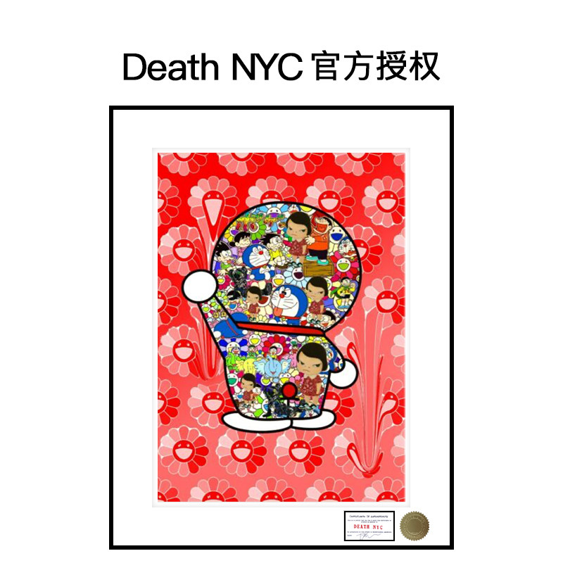 death nyc官方授权版画哆啦a梦版画机器猫背影限量潮流简约挂画