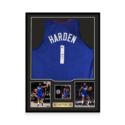 哈登亲笔签名洛杉矶快船队球衣