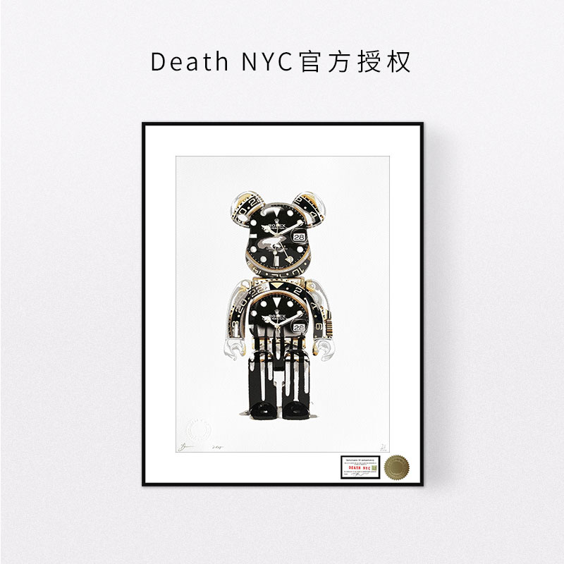 劳力士积木熊潮流装饰画