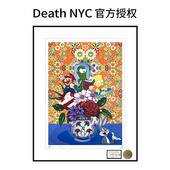 NYC限量亲签潮流版 画 马里奥太阳花装 Death 饰画 卡通潮流挂画