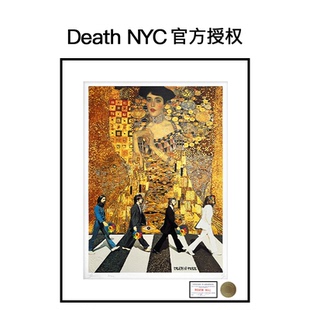 饰画玄关挂画带相框 画披头士装 NYC官方授权限量亲签潮流版 Death