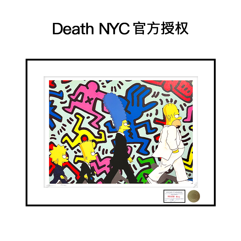 Death NYC官方授权辛普森 限量亲签潮流版画  正品保真装饰画
