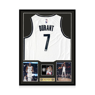 精装 杜兰特 Beckett权威认证 布鲁克林篮网队FA球衣 裱 亲笔签名