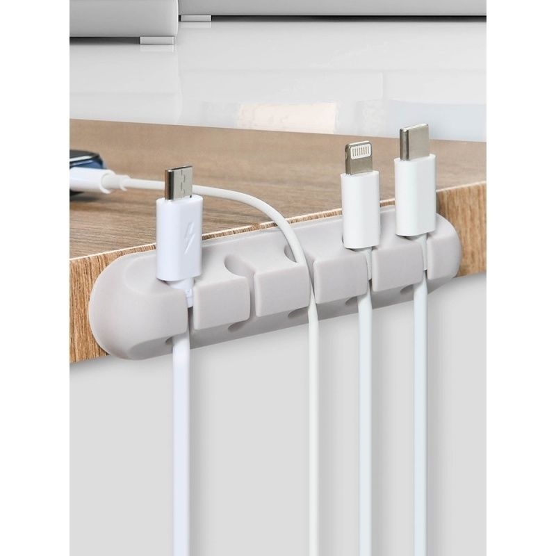 数据线收纳盒桌面桌旁壁挂手机充电线充电头理线器多功能一物三用