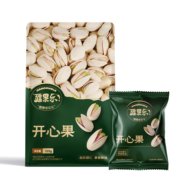 08新疆特产 疆果乐新疆特产开心果225g*1袋新货原味坚果休闲