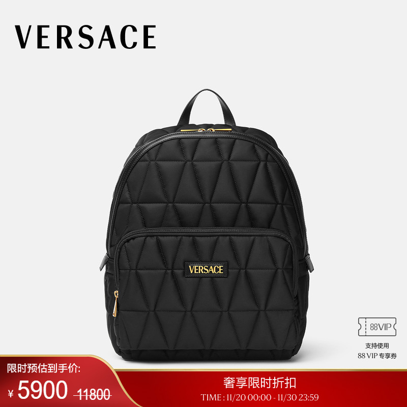 【季末优惠】VERSACE/范思哲 男士Versace Myth绗缝双肩背包