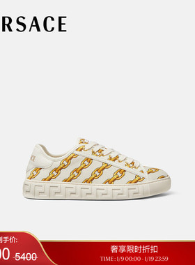 【季末优惠】VERSACE/范思哲 女士Chain Stripes Greca运动鞋