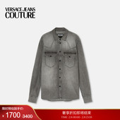 季 COUTURE 末优惠 VERSACE JEANS 男士 Logo丹宁衬衫