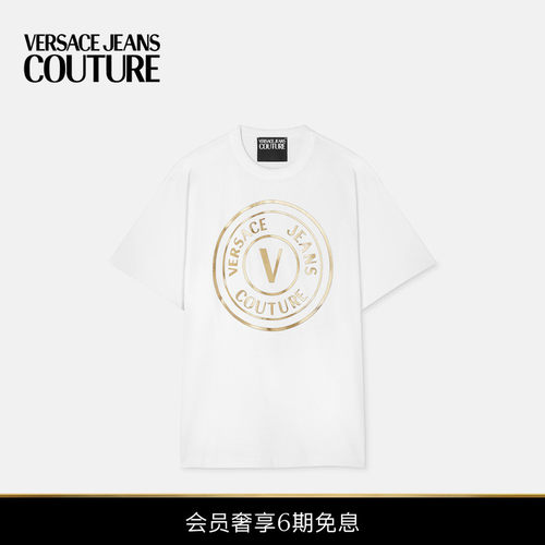 【6期免息】VERSACE JEANS COUTURE 男士V-Emblem常规版T恤