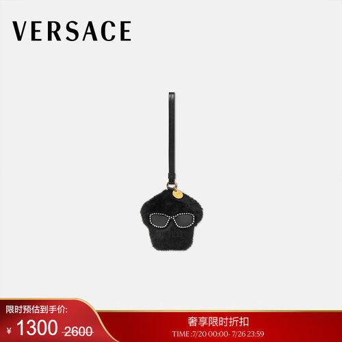【季末优惠】VERSACE/范思哲 男女同款Medusa Fluffy 钥匙链吊饰