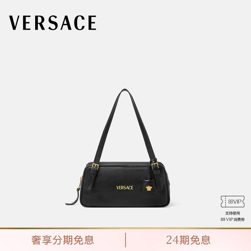 【送礼】VERSACE/范思哲 女士Versace Tag大号保龄球包