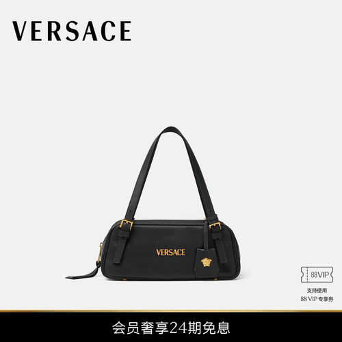 【24期免息】VERSACE/范思哲 女士Versace Tag保龄球单肩包
