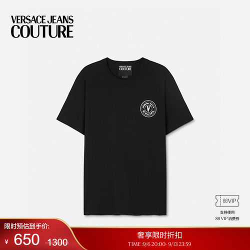 【季末优惠】VERSACE JEANS COUTURE V-Emblem 男士T恤