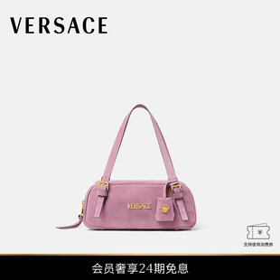 女士Versace 范思哲 VERSACE Tag绒面革保龄球单肩包 24期免息