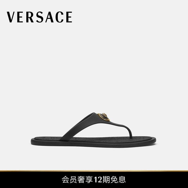 【新品】VERSACE/范思哲 女士Alia平底橡胶凉鞋