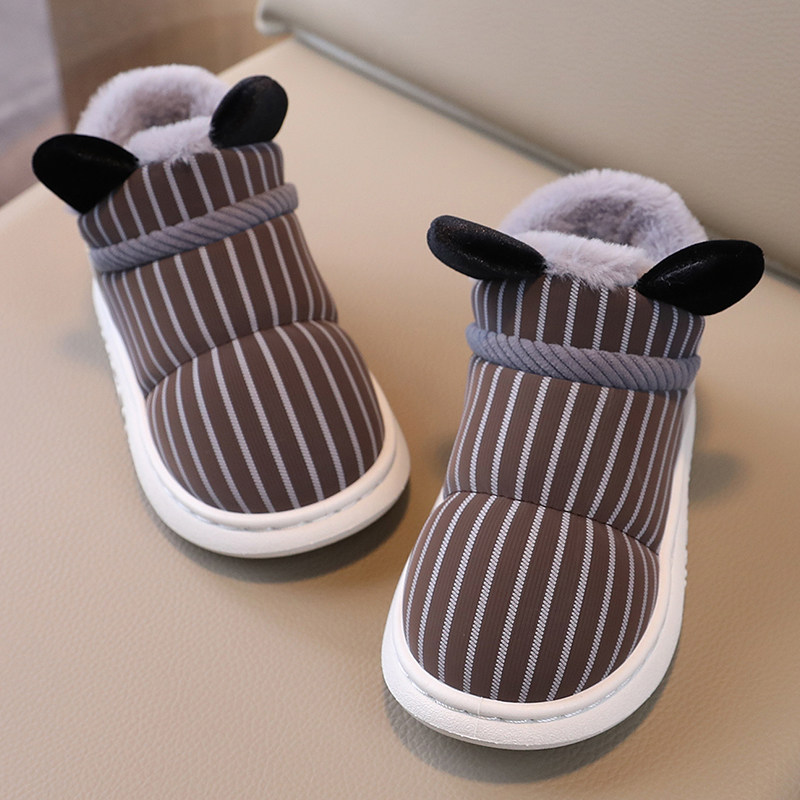 2025冬季款女童舒适软底毛毛球棉靴中大童棉鞋儿童保暖加绒雪地靴