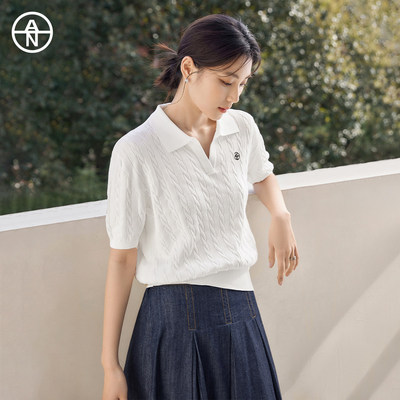 AN大尺码女装学院风短袖