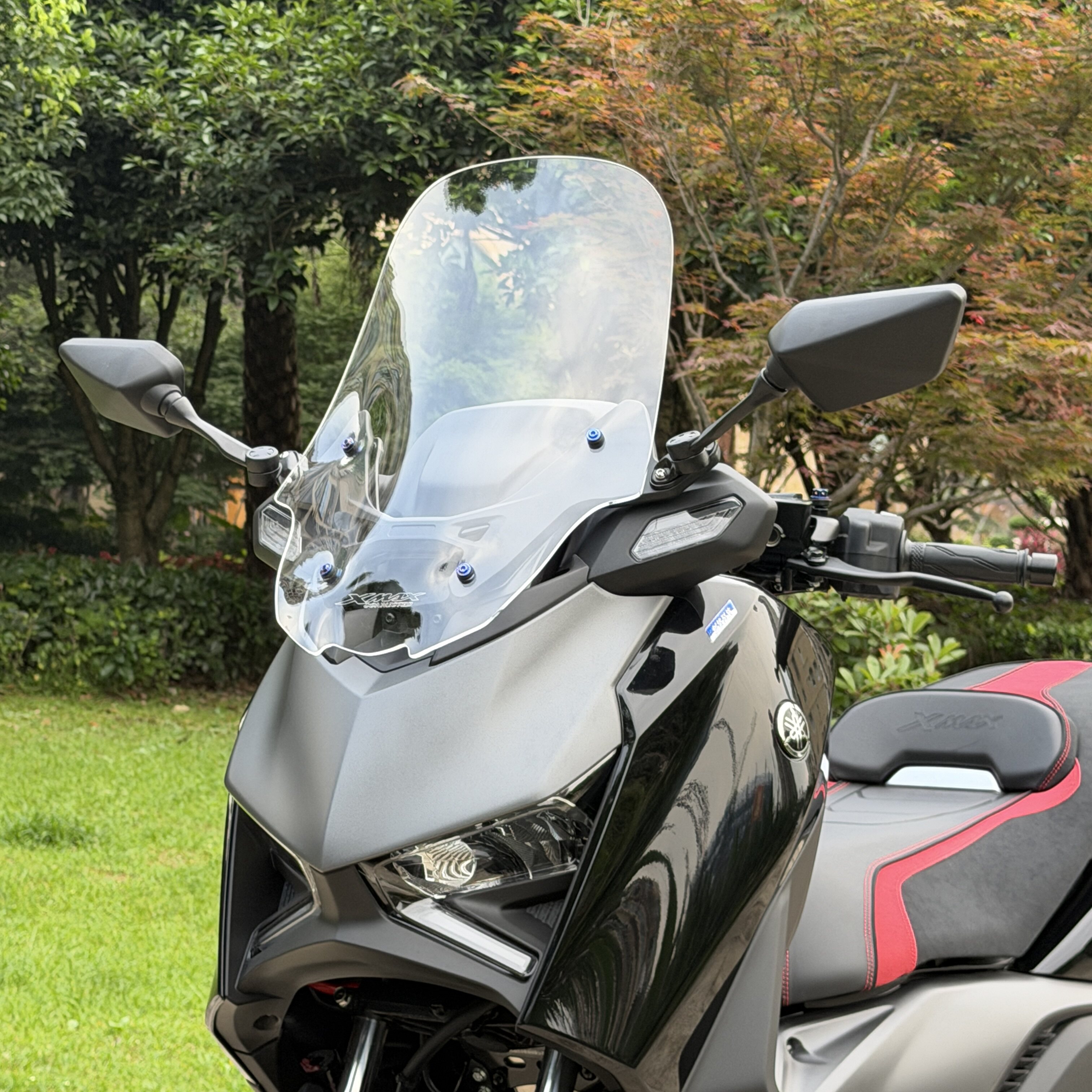 25-26款雅马哈XMAX300前置反光镜后视镜前移铝合金支架加高风挡图片