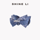 SHINE 休闲出游度假百搭 闪钻logo蝴蝶结发抓 LI李姗 牛仔系列