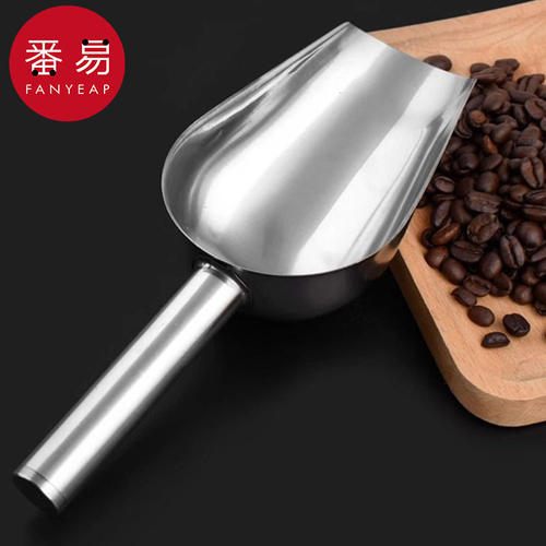 冰铲A1pn008-不锈钢爆米花瓜子茶叶铲子塑料奶茶店用米铲食品粮食